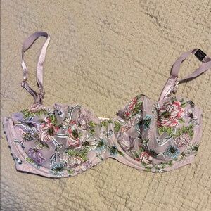 Victoria's Secret Lavender Floral Bra